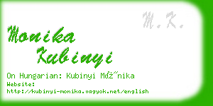 monika kubinyi business card